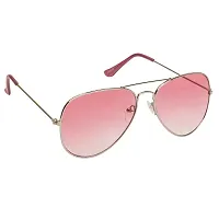 Arzonai Classic Aviator Shape Silver-Red UV Protection Sunglasses For Men  Women [MA-008-S17 ]-thumb1