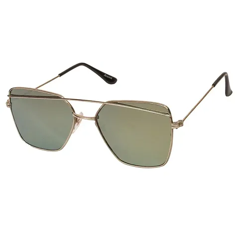 Arzonai Bennett Retro Square Shape Silver-Black UV Protection Sunglasses For Men Women [MA-036-S2 ]