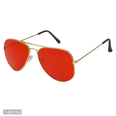 Trendy Red Aviator Sunglass For Women-thumb0