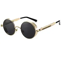 Modern Multicoloured Metal Sunglasses Pack Of 2-thumb4