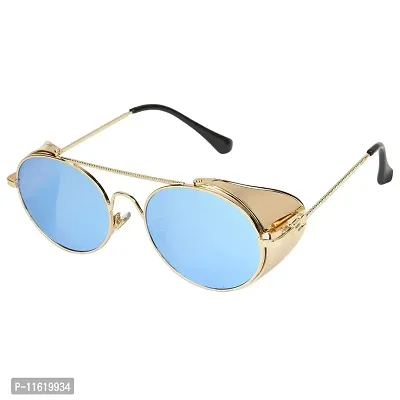 Fabulous Blue Metal UV Protected Sunglasses For Men