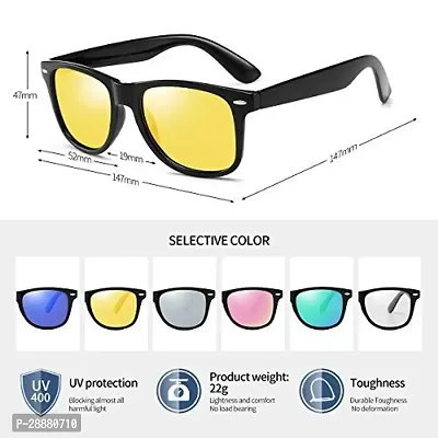 Modern Yellow Plastic Sunglasses-thumb2