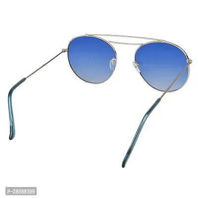 Modern Blue Metal Sunglasses-thumb5