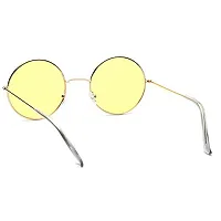 Modern Yellow Metal Sunglasses-thumb3