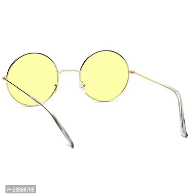 Modern Yellow Metal Sunglasses-thumb4