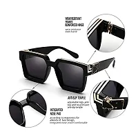 Fabulous Black Plastic UV Protected Sunglasses For Men-thumb4