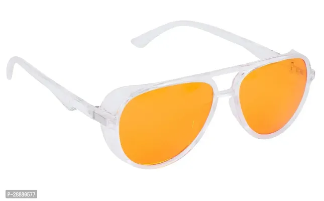 Modern Orange Metal Sunglasses-thumb2