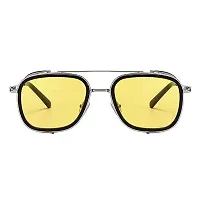 Fabulous Yellow Metal UV Protected Sunglasses For Men-thumb1