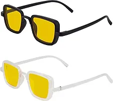 Modern Multicoloured Plastic Sunglasses Pack Of 2-thumb4