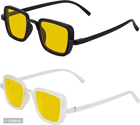 Modern Multicoloured Plastic Sunglasses Pack Of 2-thumb5