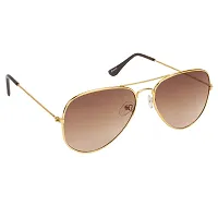 Arzonai Classic Aviator Shape Golden-Brown UV Protection Sunglasses For Men  Women [MA-008-S6 ]-thumb1