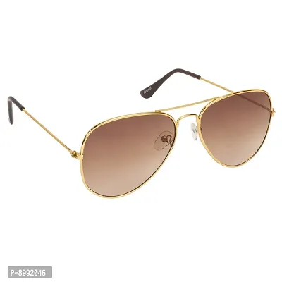 Arzonai Classic Aviator Shape Golden-Brown UV Protection Sunglasses For Men  Women [MA-008-S6 ]-thumb2