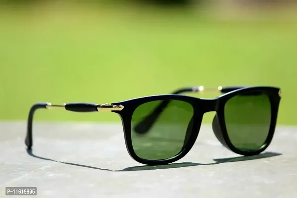 Fabulous Green Metal UV Protected Sunglasses For Men-thumb0