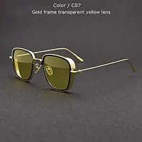 Modern Yellow Metal Sunglasses-thumb2