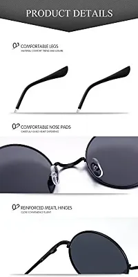 Fabulous Black Metal UV Protected Sunglasses For Men-thumb1