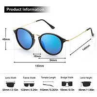 Fabulous Blue Plastic UV Protected Sunglasses For Men-thumb3