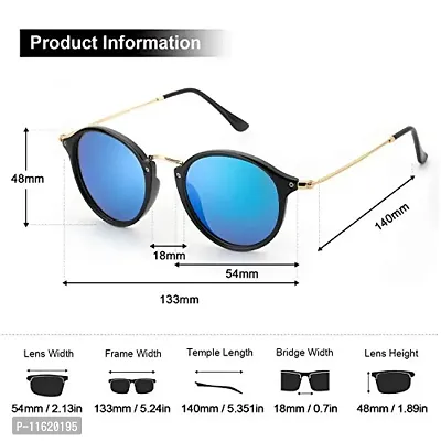 Fabulous Blue Plastic UV Protected Sunglasses For Men-thumb4