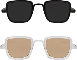 Modern Multicoloured Plastic Sunglasses Pack Of 2-thumb1