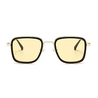 Arzonai Carryminati Mens Square Sunglasses Golden Frame, Yellow  Brown Lens (Medium) Pack of 2-thumb4