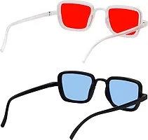 Modern Multicoloured Plastic Sunglasses Pack Of 2-thumb3