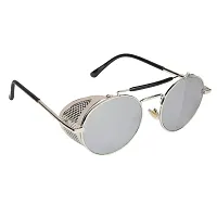 Fabulous Silver Metal UV Protected Sunglasses For Men-thumb2