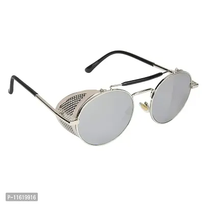 Fabulous Silver Metal UV Protected Sunglasses For Men-thumb3