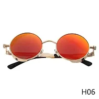 Fabulous Orange Metal UV Protected Sunglasses For Men-thumb1