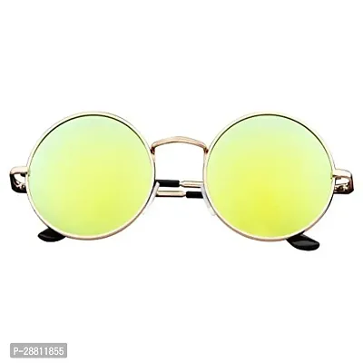 Stylish Metal Green Round Sunglasses For Women