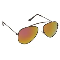 Arzonai Hartley Aviator Shape Brown-Orange UV Protection Sunglasses For Men  Women [MA-099-S1 ]-thumb1