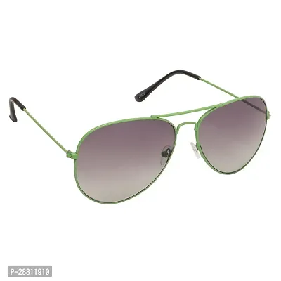 Stylish Classic Aviator Shape Green-Black Uv Protection Sunglasses For Women-thumb2