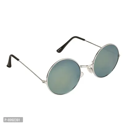 Arzonai Hammond Round Shape Silver-Multicolor Mirrored UV Protection Sunglasses For Men  Women [MA-040-S8 ]-thumb2