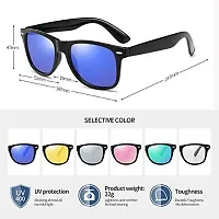 Modern Blue Plastic Sunglasses-thumb1