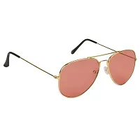 Arzonai Classics Aviator Golden-pink UV Protection Sunglasses For Men  Women |MA-095-S19|-thumb1