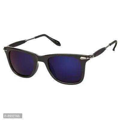 Buy Arzonai Stone Boss Wayfarer Shape Black-Blue Mirrored UV Protection  Sunglasses For Men Women [MA-038-S6 ] Online In India At Discounted Prices