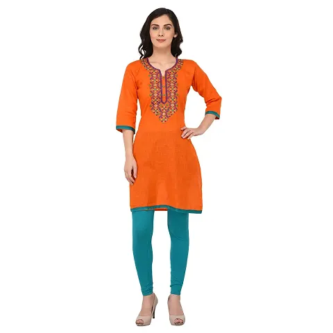 Stylish Cotton Printed A-Line Kurti