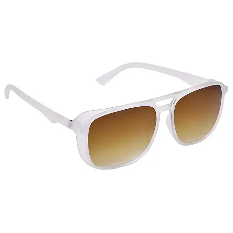 Leaf Men's Women's Boy's Girl's Retro Square Sunglasses Frame, Lens (Medium) | RD-BX543-BWN