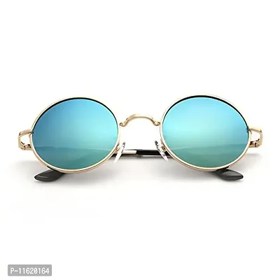 Fabulous Blue Metal UV Protected Sunglasses For Men-thumb0