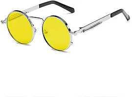 Fabulous Yellow Metal UV Protected Sunglasses For Men-thumb2