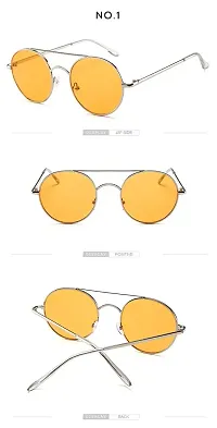 Fabulous Orange Metal UV Protected Sunglasses For Men-thumb3