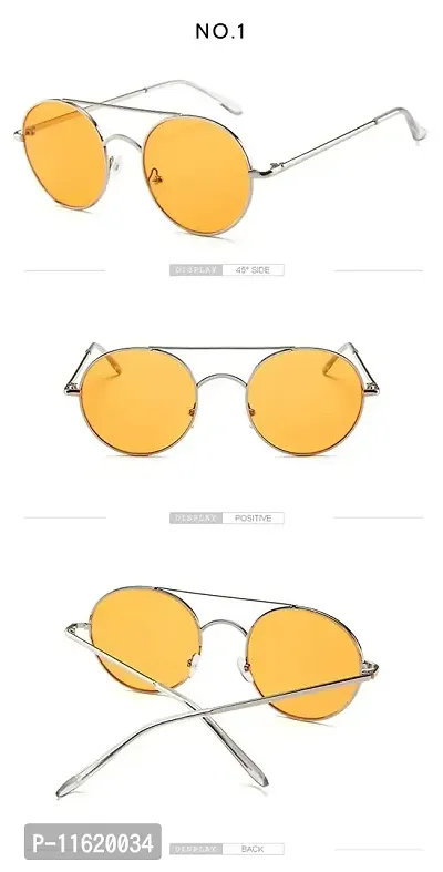 Fabulous Orange Metal UV Protected Sunglasses For Men-thumb4