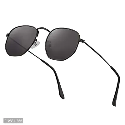 Black Color Uv Protection Hexagonal Sunglasses/Frame For Women