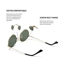 Modern Green Metal Sunglasses-thumb1