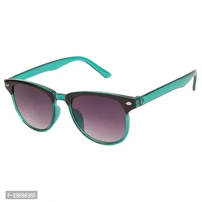 Modern Green Metal Sunglasses