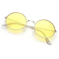 Fabulous Yellow Metal UV Protected Sunglasses For Men-thumb1