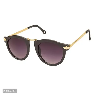 Arzonai Awwsy Round Black-Black UV Protection Sunglasses For Women [MA-043-S1 ]