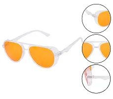 Modern Orange Metal Sunglasses-thumb3