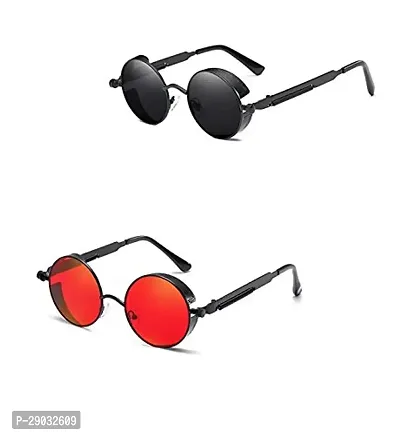 Unisex Metal Sunglasses Pack Of 2-thumb0