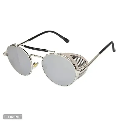 Fabulous Silver Metal UV Protected Sunglasses For Men-thumb0