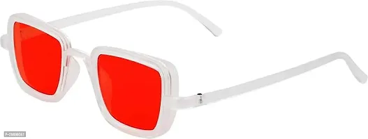 Modern Red Metal Sunglasses-thumb0