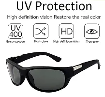 Fabulous Black Plastic UV Protected Sunglasses For Men-thumb1